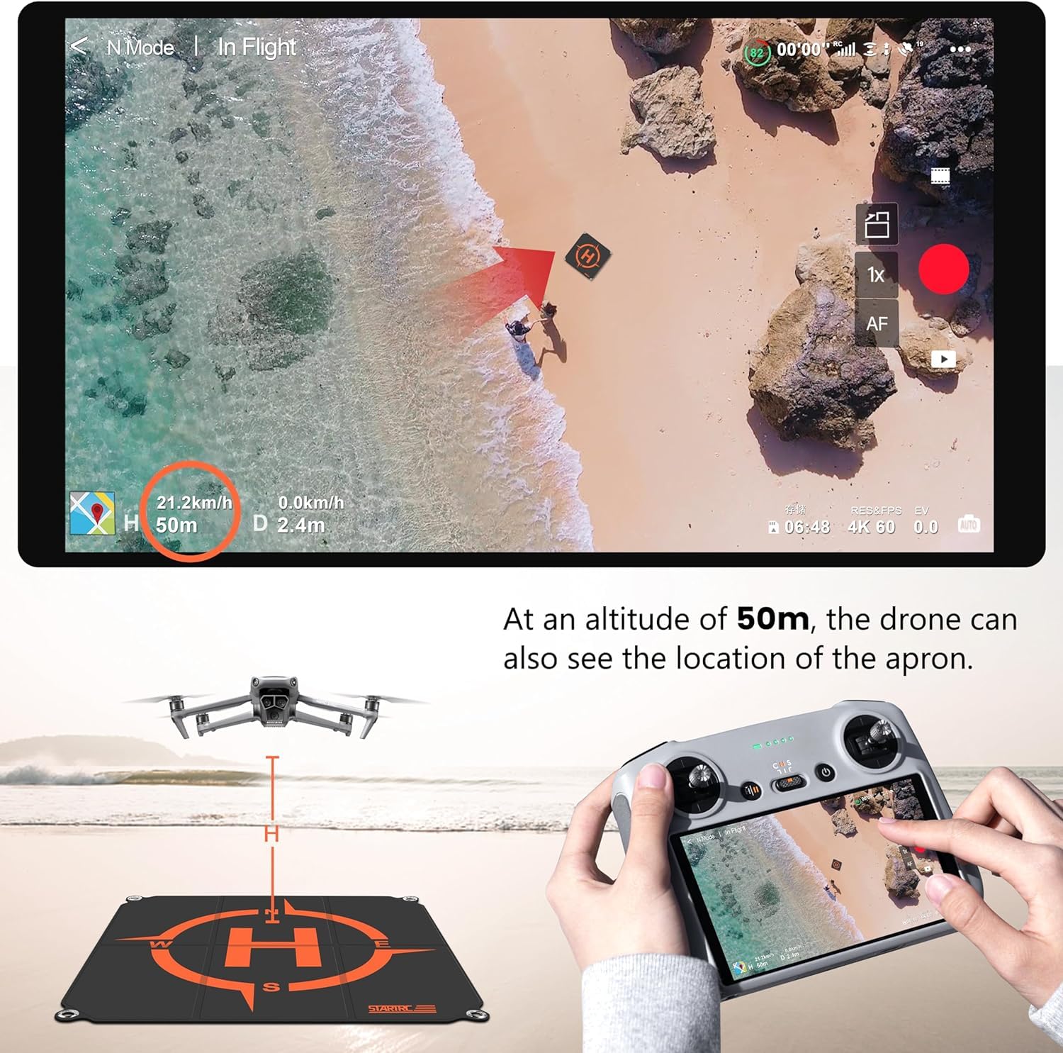 STARTRC Drone Landing Pad, Pla - Dji Drone Mini 4 Pro ulasan dan harga